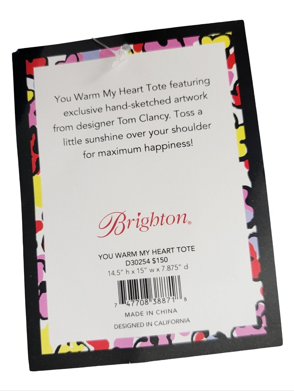 Brighton You Warm My Heart Canvas Tote NWT - Picture 6 of 6